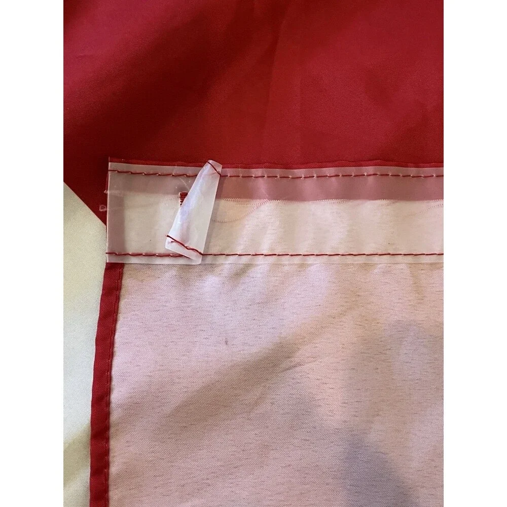 SPODE Christmas Tree fabric shower curtain 72” x 72” polyester Red Top & Bottom